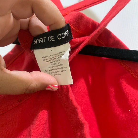 Espirit de Corp Red Halter Top Large - Picture 4 of 4